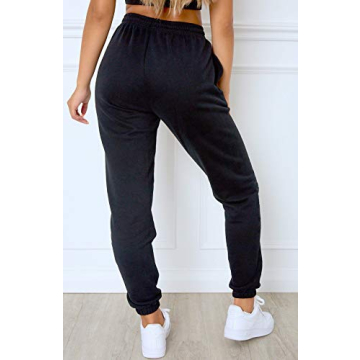 Waitfairy High Waisted Sweatpants Comfortable Joggers