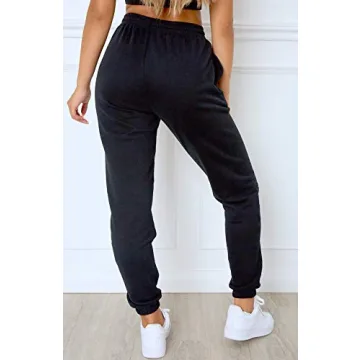 Waitfairy High Waisted Sweatpants Comfortable Joggers