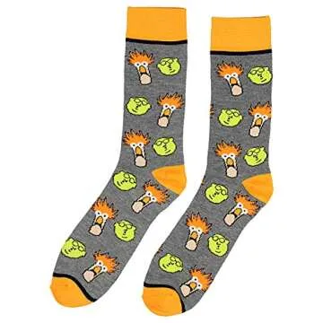 Disney Muppets Socks Beaker Dr Bunsen Men Crew Socks