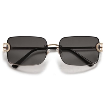 Trendy SOJOS Vintage Rectangle Sunglasses for Women