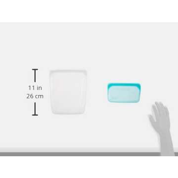 Stasher Premium Silicone Reusable Food Storage Bags, 6-Pack, Ocean | Multi-Use Food Storage Bags, Lunch Bag, Travel Containers | BPA Free, Leak-free, Dishwasher-Safe, Eco-friendly