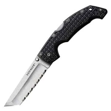Cold Steel Voyager Series Lightweight Folding Knife with Serrated Blade
