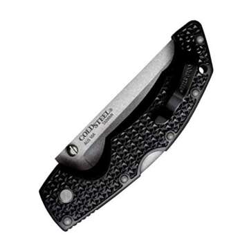 Cold Steel Voyager Series Folding Knife with Tri-Ad Lock and Pocket Clip, Tanto Serrated, Large