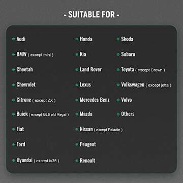 Universal Steering Wheel Cover with Microfiber Leather for Car Truck SUV, Anti-Slip Steering Wheel Cover 15 inchs (Black+Orange)…