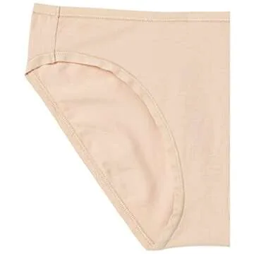 Amazon Essentials Women's Cotton Bikini Brief Underwear (Available in Plus Size), Pack of 6, Black/Grey Heather/Light Pink/White, X-Small