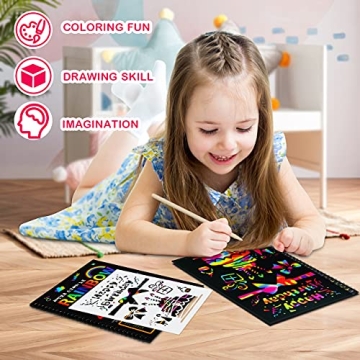 ZMLM Scratch Paper Art Set for Kids - Colorful Craft Fun