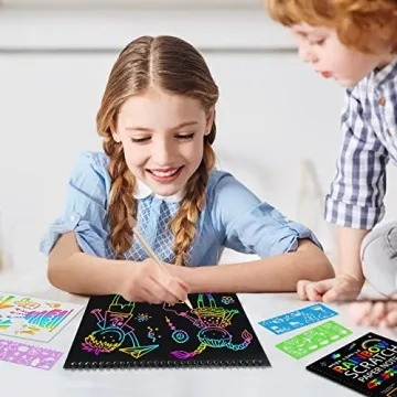 ZMLM Scratch Paper Art Set for Kids - Colorful Craft Fun