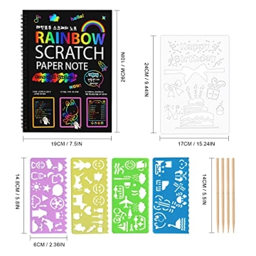 ZMLM Scratch Paper Art Set for Kids - Colorful Craft Fun