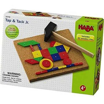 HABA Tap & Tack Jr. Design Play Set with Corkboard & Hammer