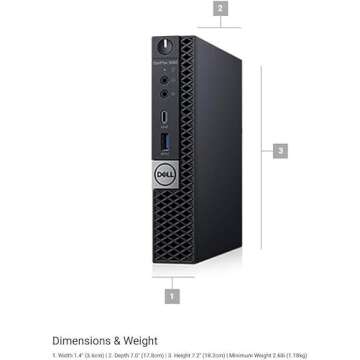 Dell OptiPlex 5060 Micro Desktop Computer | Hexa Core Intel i5 (2.1) | 16GB DDR4 RAM | 500GB PCIe M.2 NVMe | Windows 11 Professional | Home or Office PC (Renewed)