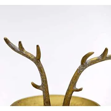 LuHeToz Antique Gold Metal Ring Holder for Women