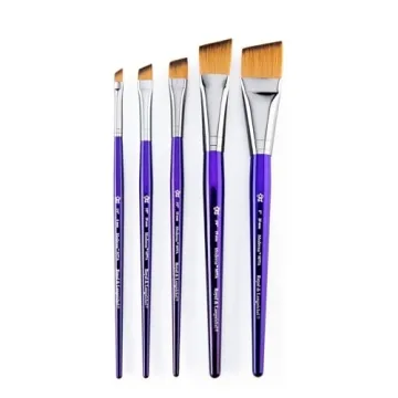 Quality Angular Brush Set for All Painting Mediums - 5pc