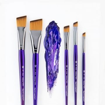 Quality Angular Brush Set for All Painting Mediums - 5pc