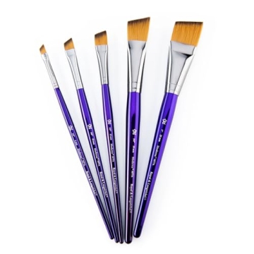 Quality Angular Brush Set for All Painting Mediums - 5pc