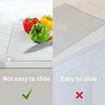 Yis Acrylic Non-Slip Cutting Board for Kitchen Preparation