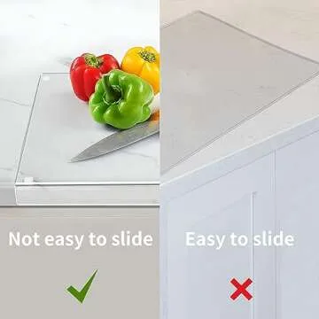 Yis Acrylic Non-Slip Cutting Board for Kitchen Preparation