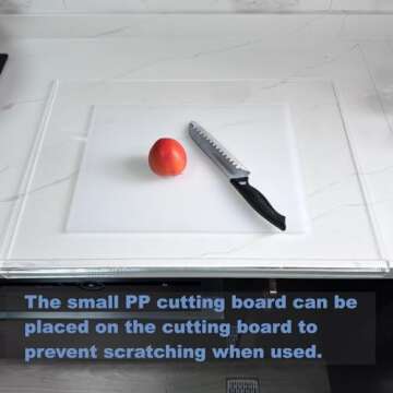 Yis Acrylic Non-Slip Cutting Board for Kitchen Preparation