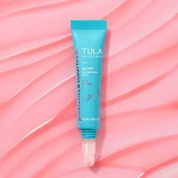 TULA Skin Care x Christina Milian Lip SOS - Lip Treatment Balm that Plumps, Smooths & Hydrates lips with a Glossy Tint, Pink Coconut, 0.28 oz.