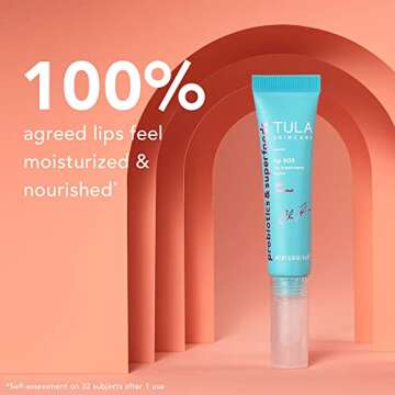 TULA Skin Care x Christina Milian Lip SOS - Lip Treatment Balm that Plumps, Smooths & Hydrates lips with a Glossy Tint, Pink Coconut, 0.28 oz.