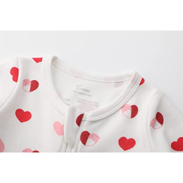 O2 BABY Organic Cotton Zip Front Sleeper PJs for Newborns