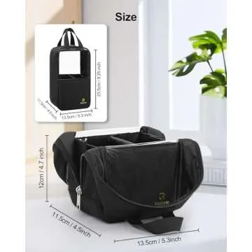 MONSTINA Makeup Brush Organizer Bag,Large Capacity Portable Stand-Up Makeup Brush Holder,Professional Artist Makeup Brush Sets Case Dust-proof TPU Transparent Clear