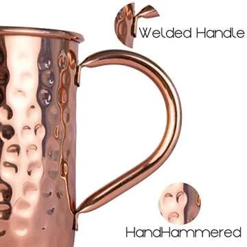 Stylish Moscow Mule Copper Mugs Set of 2 with Shot Glass
