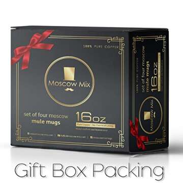 Moscow Mule Copper Mugs Set of 2 - Solid Copper Handcrafted Copper Mugs for Moscow Mule Cocktail - 16 Ounce - Shot Glass Included - Gift Set