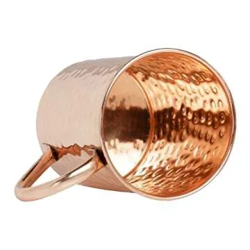 Stylish Moscow Mule Copper Mugs Set of 2 with Shot Glass