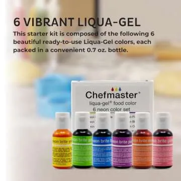 Chefmaster Neon Liqua-Gel Food Coloring for Vibrant Creations