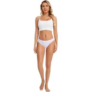 ANZERMIX Women's Breathable Cotton Thong Panties Pack of 6 (6-pack Fashion Assorted, Medium)