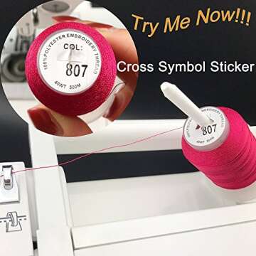 New brothreads 63 Colors 100% Polyester Machine Embroidery Thread 550yd with Thread Nets - Compatible for Home-Based Embroidery Sewing Machine