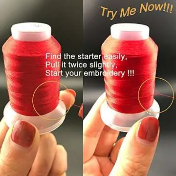 New brothreads 63 Colors 100% Polyester Machine Embroidery Thread 550yd with Thread Nets - Compatible for Home-Based Embroidery Sewing Machine