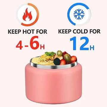 JXXM 8 Oz Insulated Food Jar for Kids Lunches