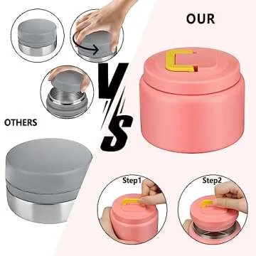 JXXM 8 Oz Insulated Food Jar for Kids Lunches