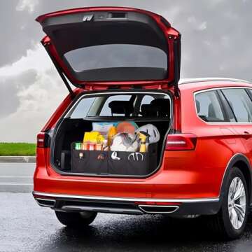 titiyiof Trunk Organizer SUV, Car Storage Organizer Trunk, NOT-FLIMSY ANTI-SLIDE 75L Collapsible Sty...