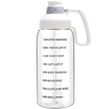 64 oz Water Bottle with Straw and Motivational Quotes