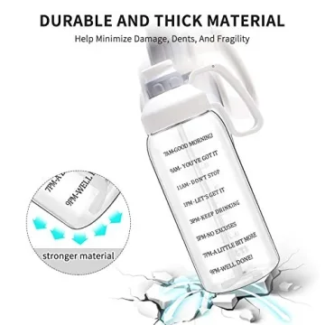 64 oz Water Bottle with Straw and Motivational Quotes