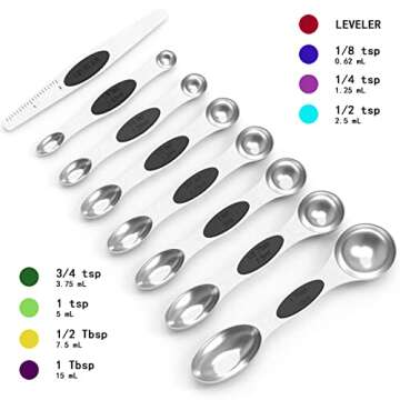 TILUCK Stainless Steel Measuring Cups and Spoons Set - Essential Kitchen Gadgets for Cooking & Bakin...