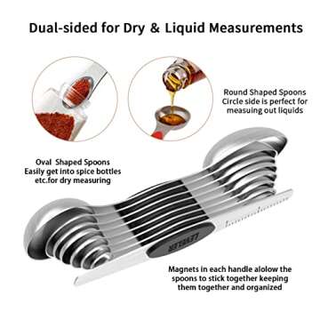 TILUCK Measuring Cups & Spoons Set for Cooking & Baking
