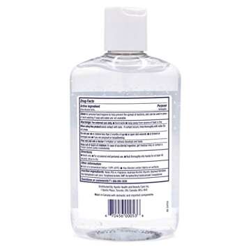 Natural Concepts | 70% Ethyl Alcohol with Aloe and Vitamin E, Hand Sanitizer Gel | Made in Canada | 8-oz Bottle, 6-Pack | with Pump