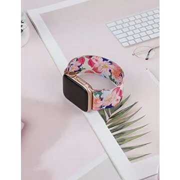 TOYOUTHS Elastic band Compatible with Apple Watch Band Scrunchies Stretchy Solo Loop 49/46/45/44/42/41/40/38mm Soft Nylon Strap Replacement Wristband iWatch Series 10/9/8/7/SE/6/5/4/3/2/1 Ultra 1/2