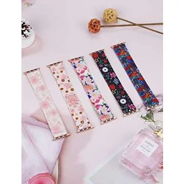 TOYOUTHS Elastic band Compatible with Apple Watch Band Scrunchies Stretchy Solo Loop 49/46/45/44/42/41/40/38mm Soft Nylon Strap Replacement Wristband iWatch Series 10/9/8/7/SE/6/5/4/3/2/1 Ultra 1/2