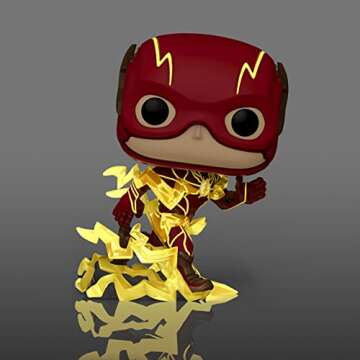 Funko POP! Movies: The Flash Running - (Glow in The Dark) - DC Comics - Collectable Vinyl Figure - Gift Idea - Official Merchandise - for Kids & Adults - Comic Books Fans