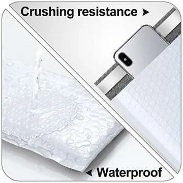 Famagic Bubble Mailers 6x10 Inch 50pc White Shipping Bags, Chic Packaging Bags For Small Business, Colored Padded Mailing Envelopes, Opaque Matte Self Seal Bubble Poly Mailers Bulk #0