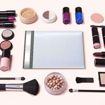 Famagic Bubble Mailers 6x10 Inch 50pc White Shipping Bags, Chic Packaging Bags For Small Business, Colored Padded Mailing Envelopes, Opaque Matte Self Seal Bubble Poly Mailers Bulk #0