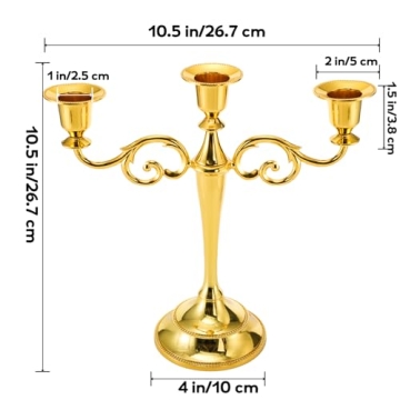 YOUEON Elegant Candelabra Candle Holder for Decor