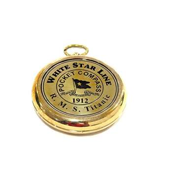 Brass Compass RMS Titanic 1912 Brass Pocket Gift Beautiful Working Model