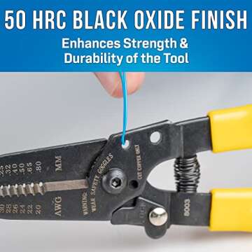 Jonard Tools JIC-2030 20-30 AWG Wire Stripper and Cutter, 6-3/4" Length, 1 Count (Pack of 1)