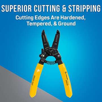 Jonard Tools JIC-2030 20-30 AWG Wire Stripper and Cutter, 6-3/4" Length, 1 Count (Pack of 1)