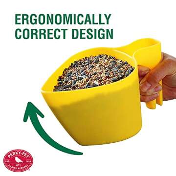 Perky-Pet Bird Seed Scoop for Easy Feeding & Freshness